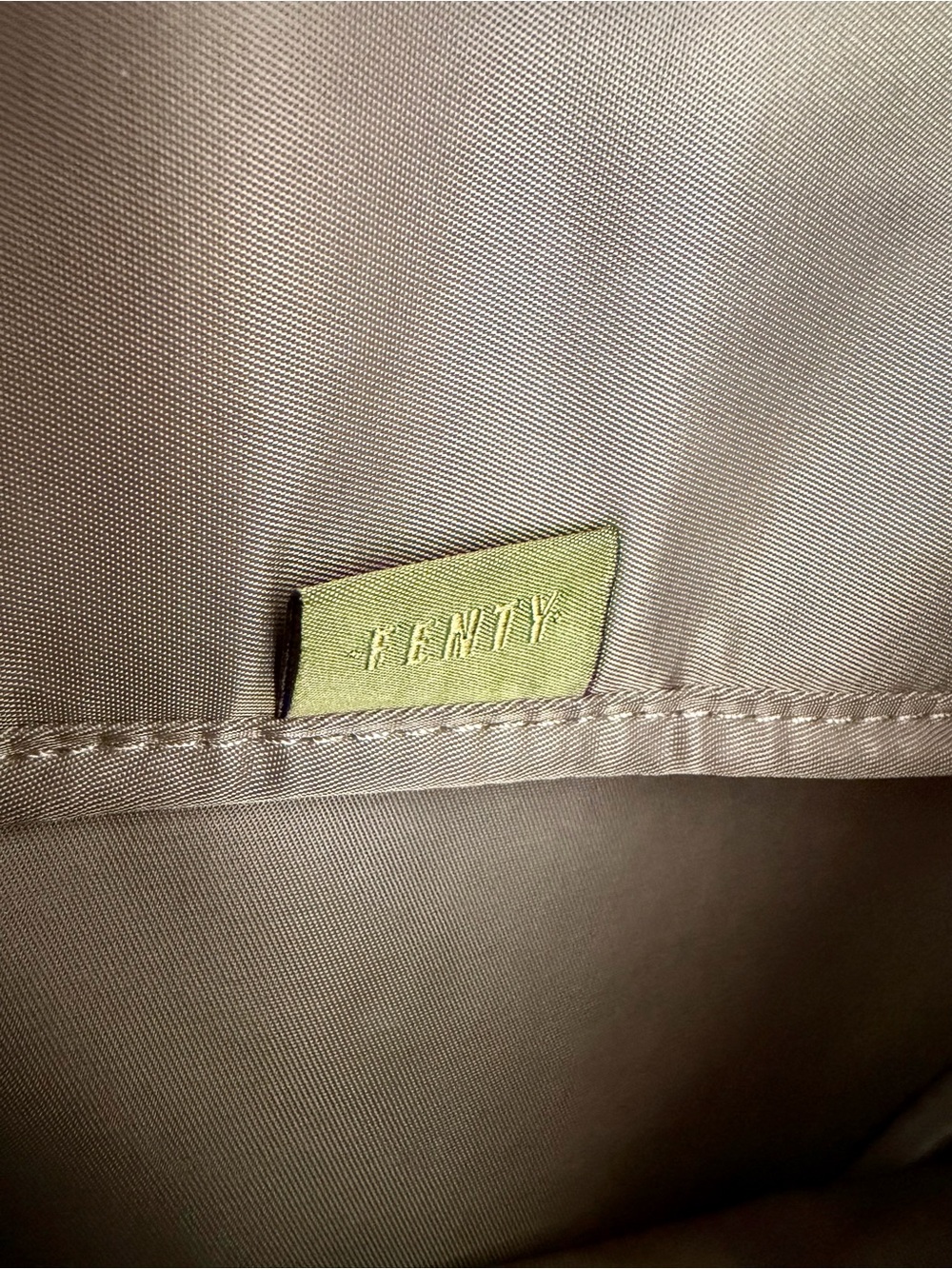 Fenty x Puma Rihanna Ruffle Mesh Backpack Olive Green - Picture 12 of 16